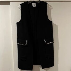 Twin-Set Black Vest with Silver Accents